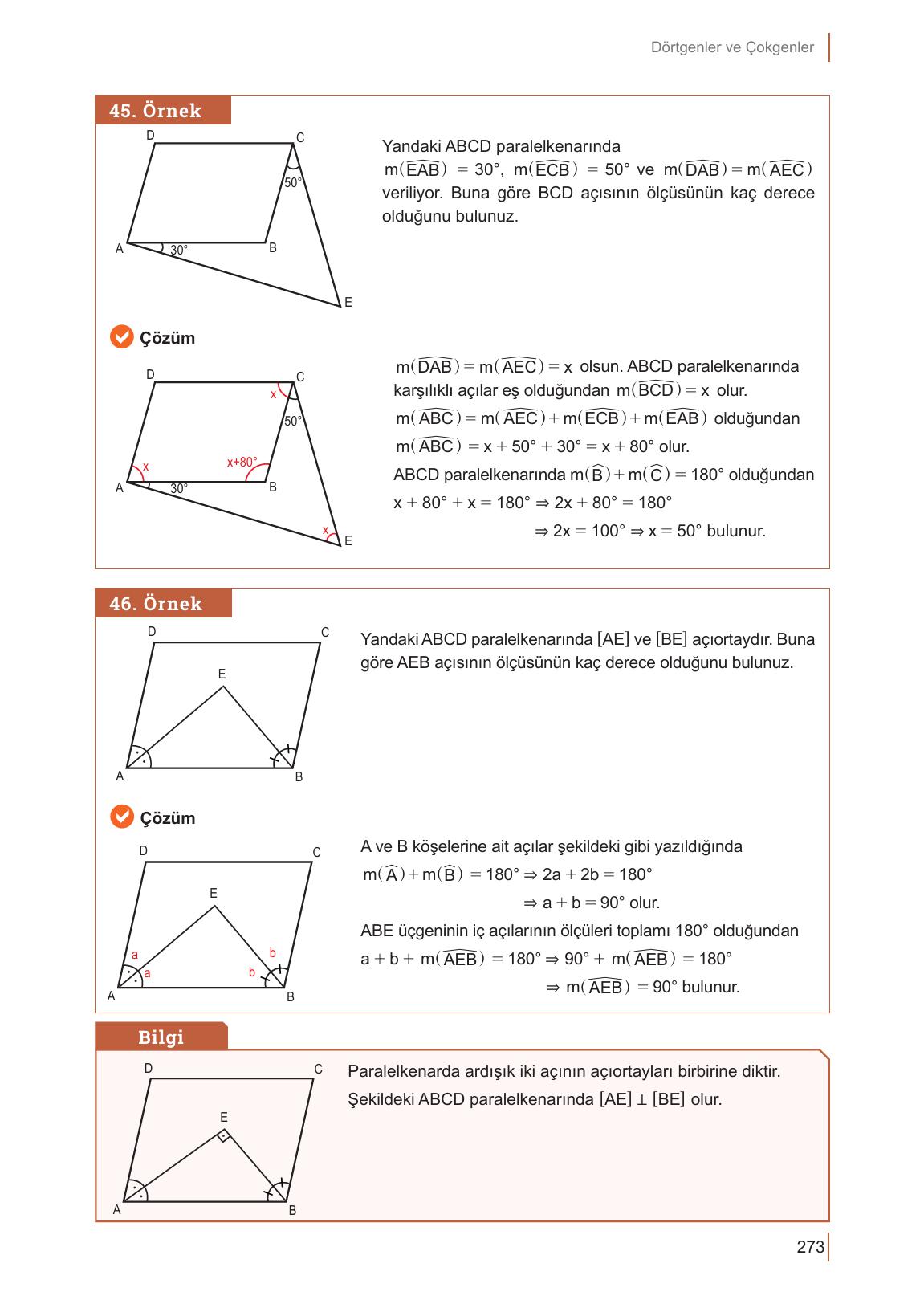 10. Sınıf Meb Yayınları Matematik Ders Kitabı Sayfa 273 Cevapları