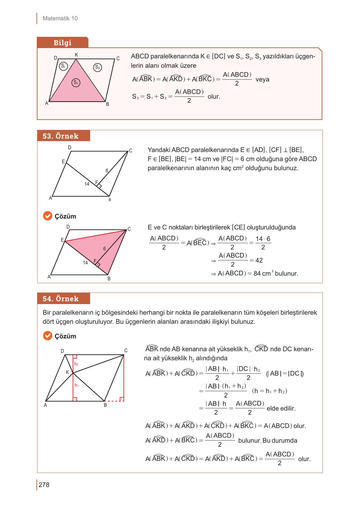 10. Sınıf Meb Yayınları Matematik Ders Kitabı Sayfa 278 Cevapları