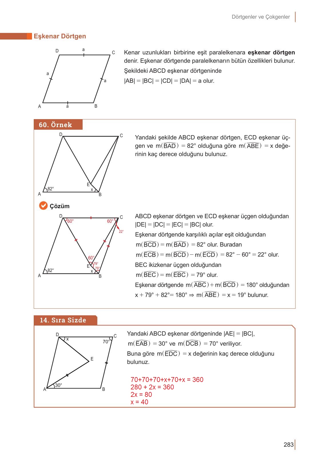 10. Sınıf Meb Yayınları Matematik Ders Kitabı Sayfa 283 Cevapları