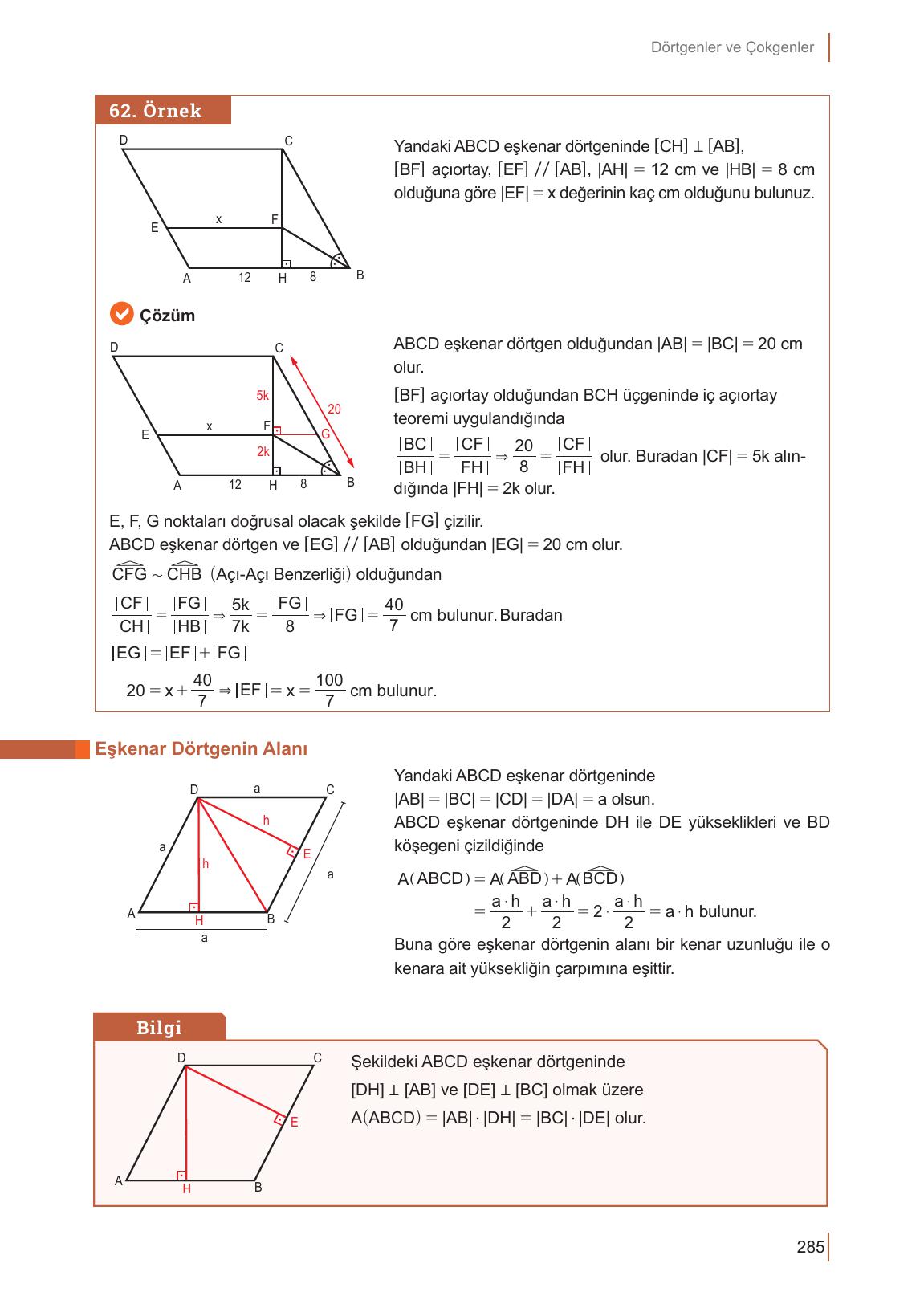 10. Sınıf Meb Yayınları Matematik Ders Kitabı Sayfa 285 Cevapları