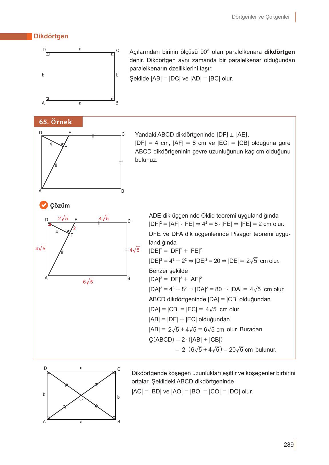 10. Sınıf Meb Yayınları Matematik Ders Kitabı Sayfa 289 Cevapları