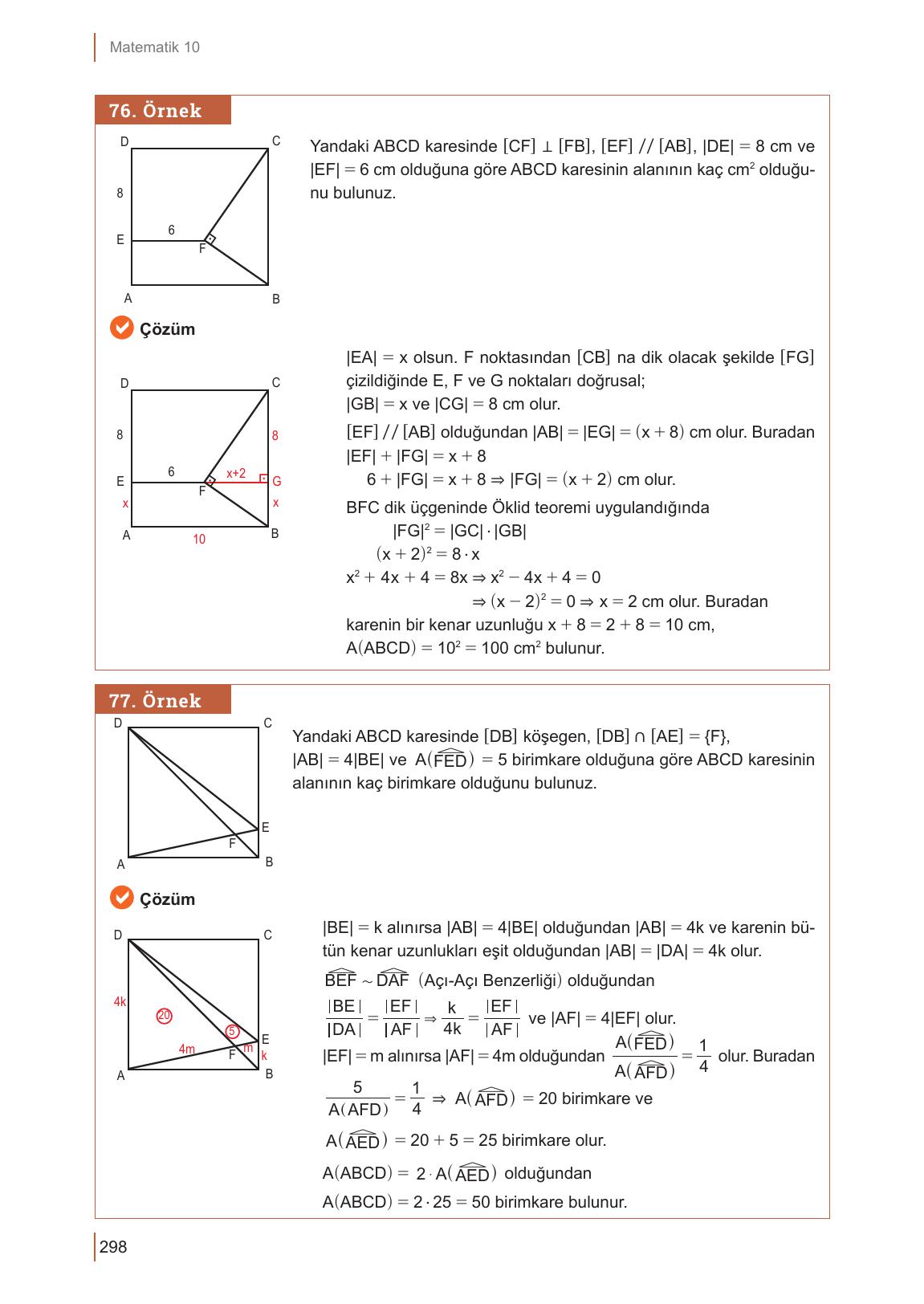 10. Sınıf Meb Yayınları Matematik Ders Kitabı Sayfa 298 Cevapları