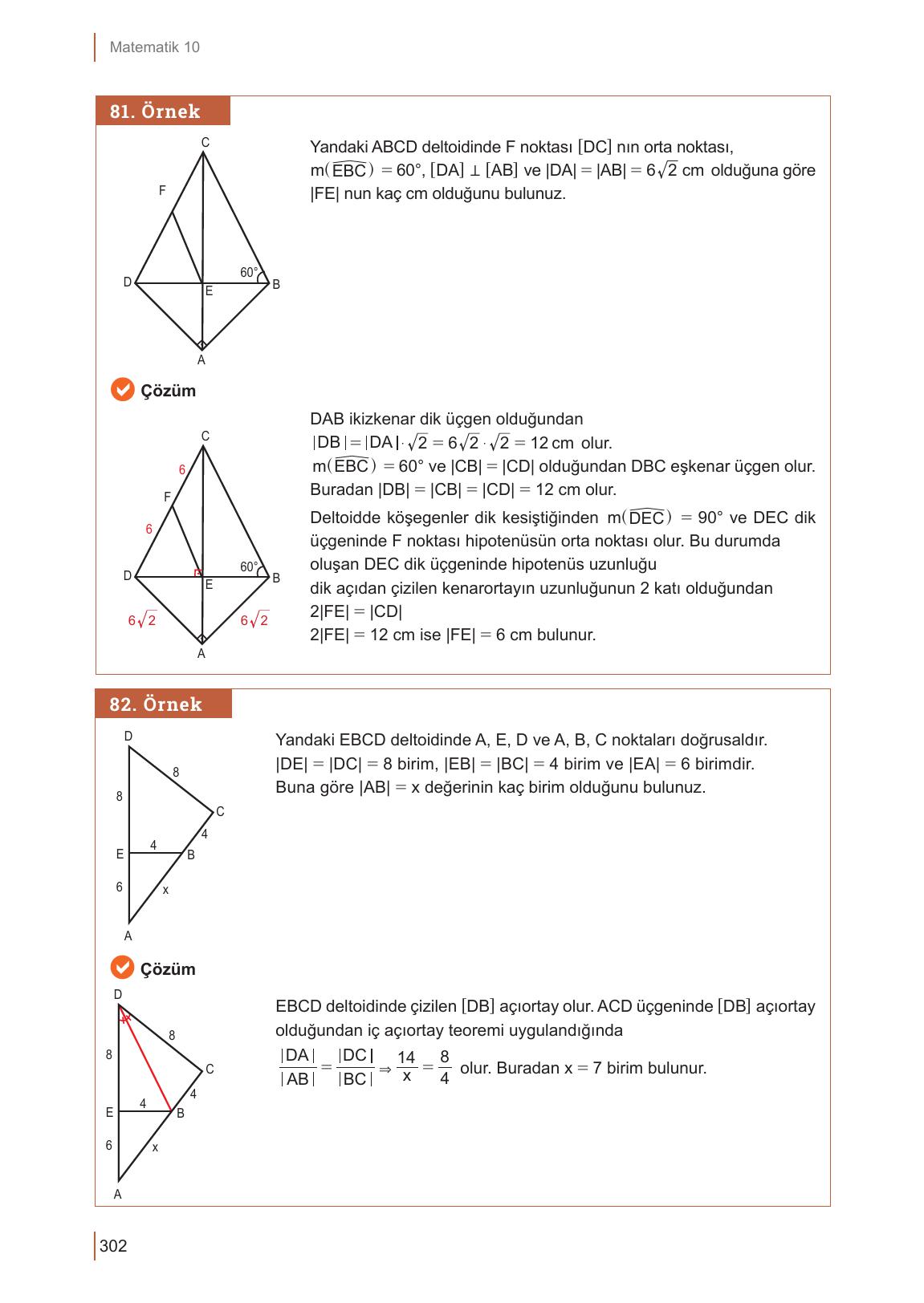 10. Sınıf Meb Yayınları Matematik Ders Kitabı Sayfa 302 Cevapları