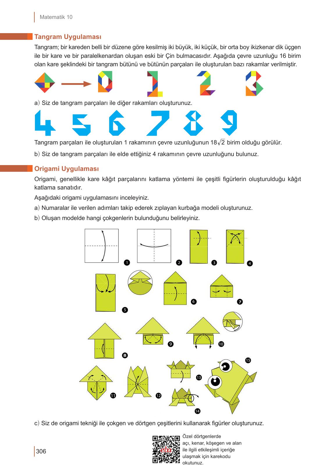 10. Sınıf Meb Yayınları Matematik Ders Kitabı Sayfa 306 Cevapları