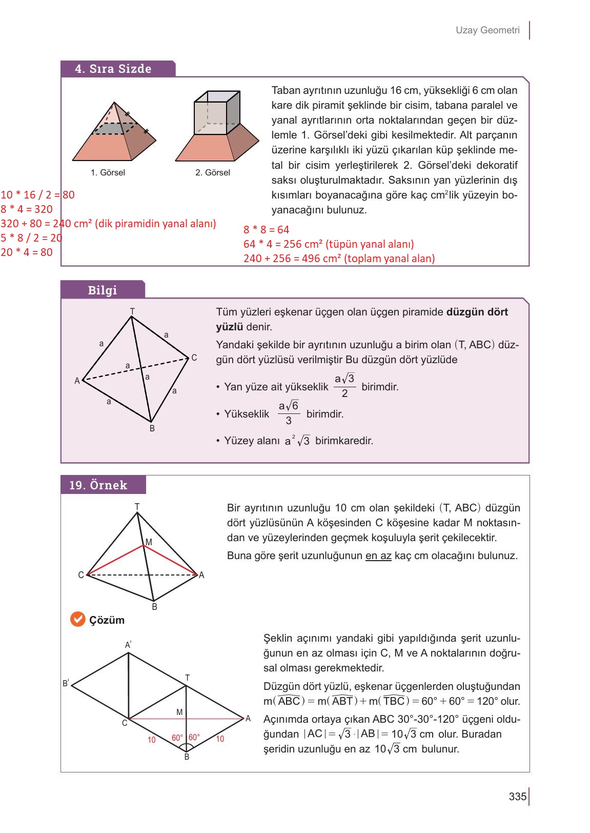 10. Sınıf Meb Yayınları Matematik Ders Kitabı Sayfa 335 Cevapları