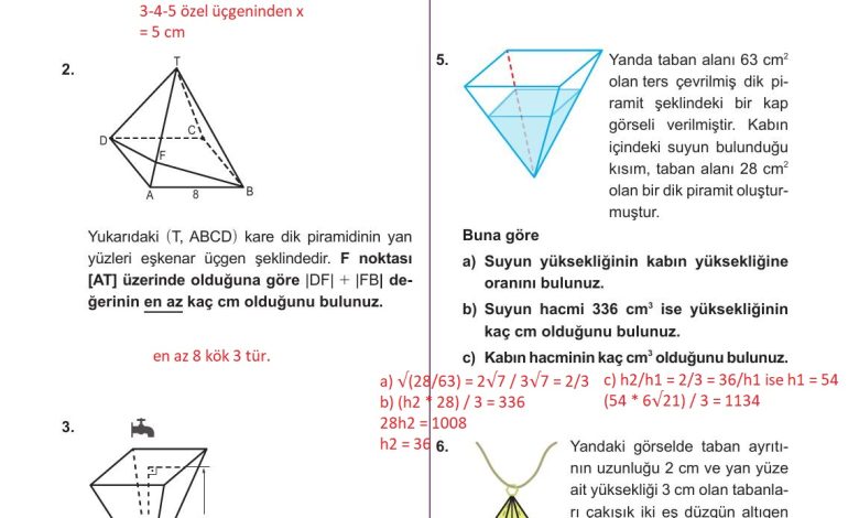 10. Sınıf Meb Yayınları Matematik Ders Kitabı Sayfa 339 Cevapları