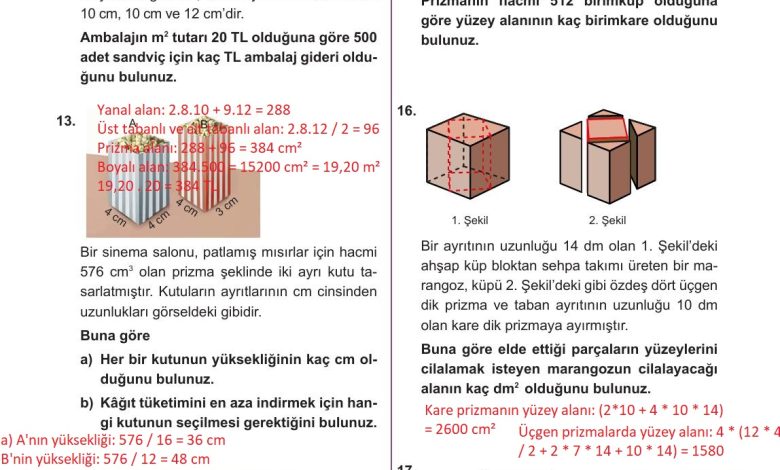 10. Sınıf Meb Yayınları Matematik Ders Kitabı Sayfa 341 Cevapları