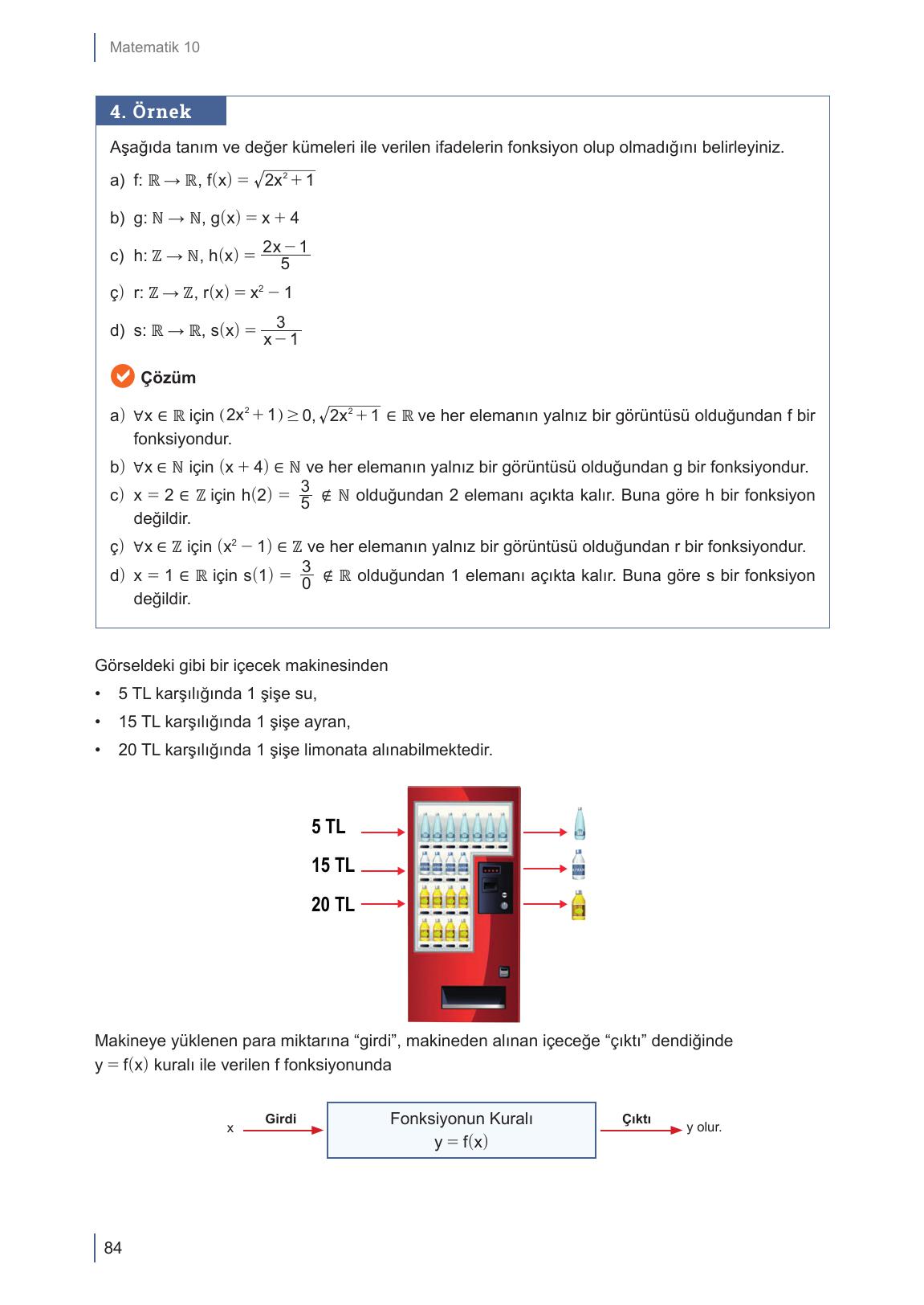 10. Sınıf Meb Yayınları Matematik Ders Kitabı Sayfa 84 Cevapları