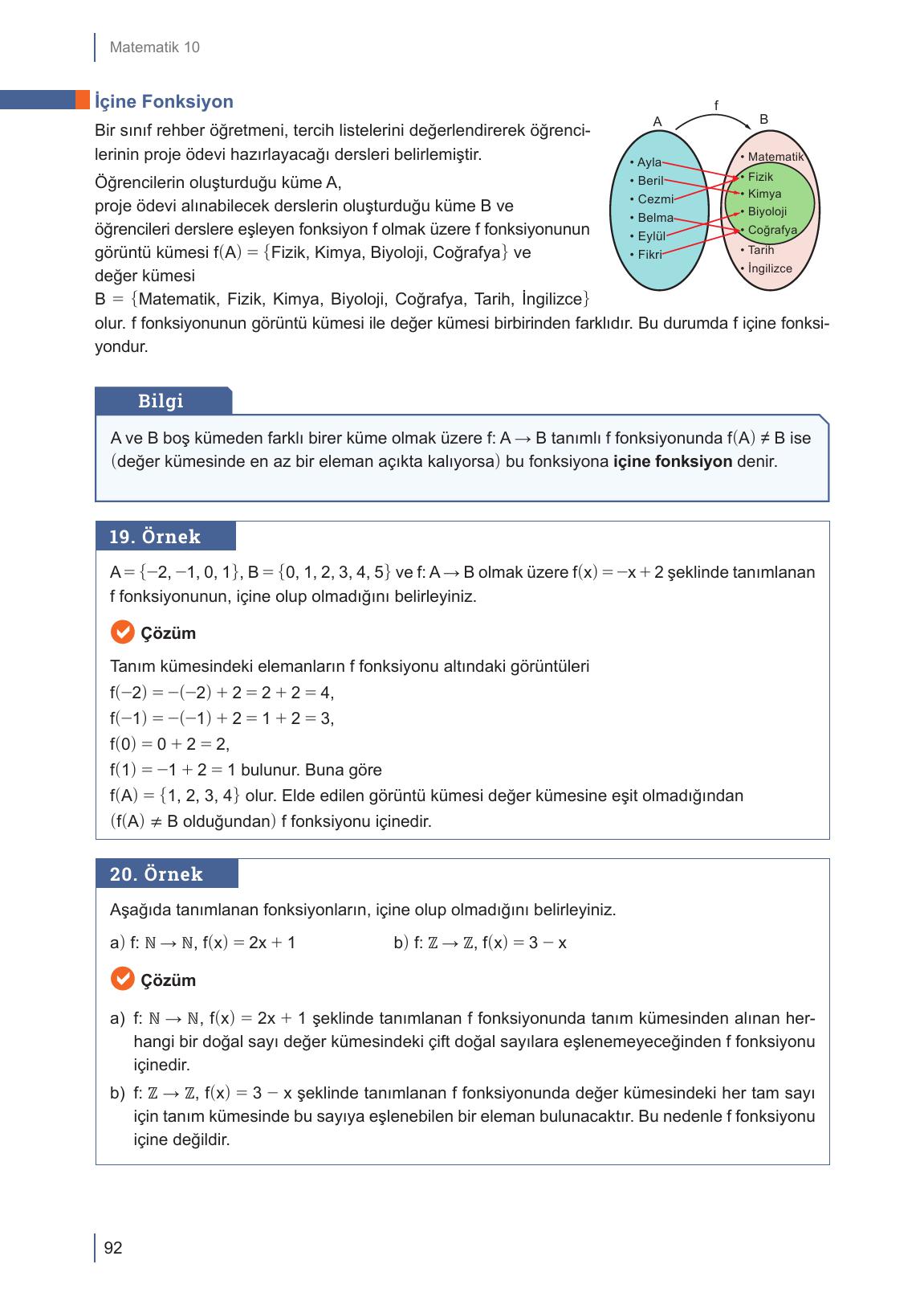 10. Sınıf Meb Yayınları Matematik Ders Kitabı Sayfa 92 Cevapları