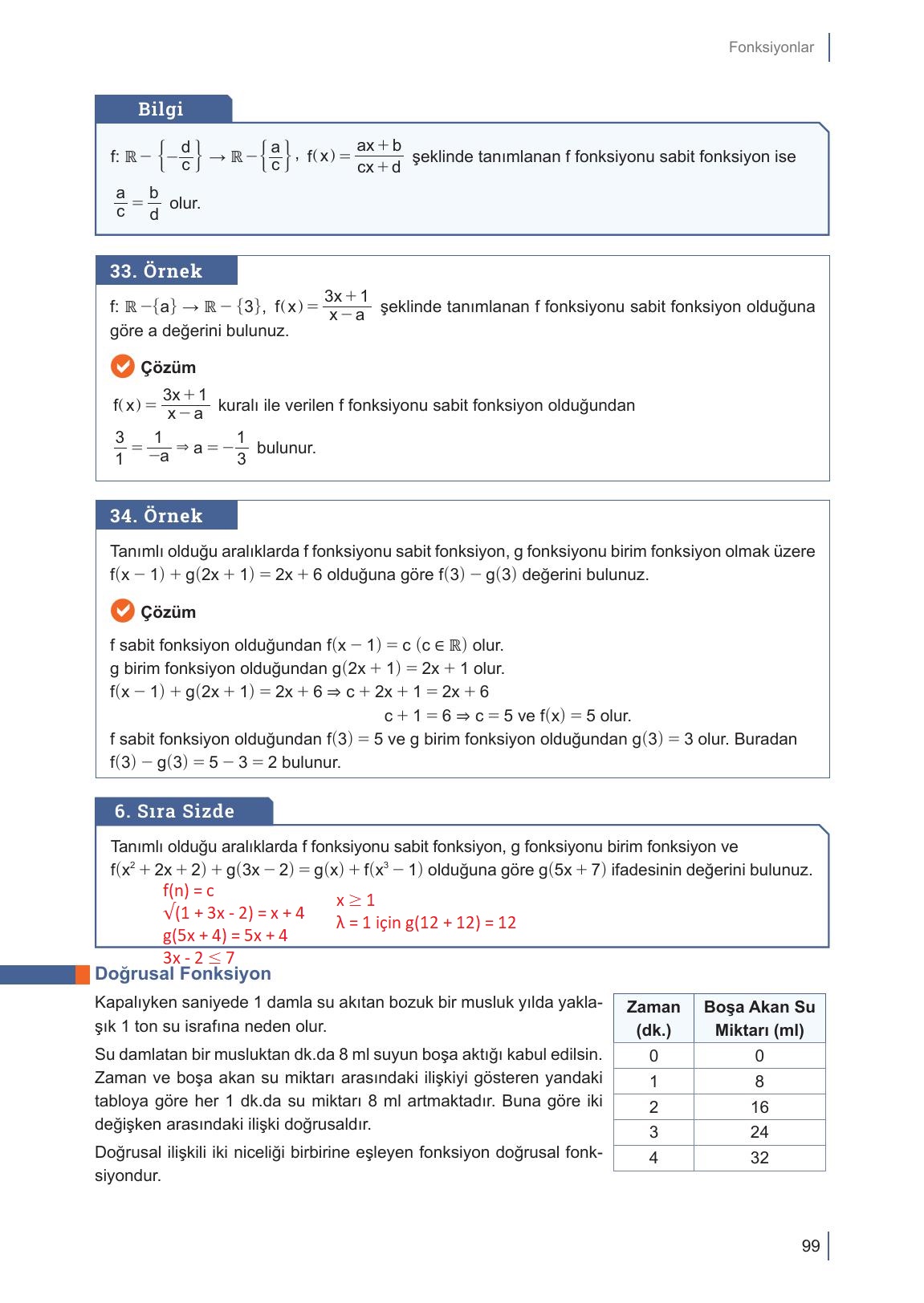 10. Sınıf Meb Yayınları Matematik Ders Kitabı Sayfa 99 Cevapları