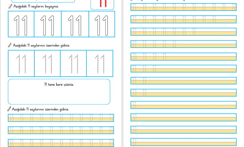 11 Sayısı Öğretimi (Yeni Müfredata Uygun)