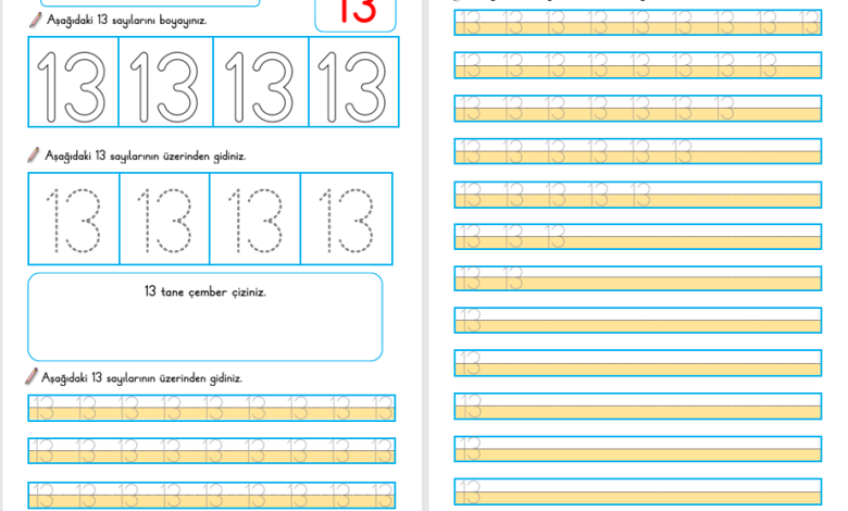 13 Sayısı Öğretimi (Yeni Müfredata Uygun)