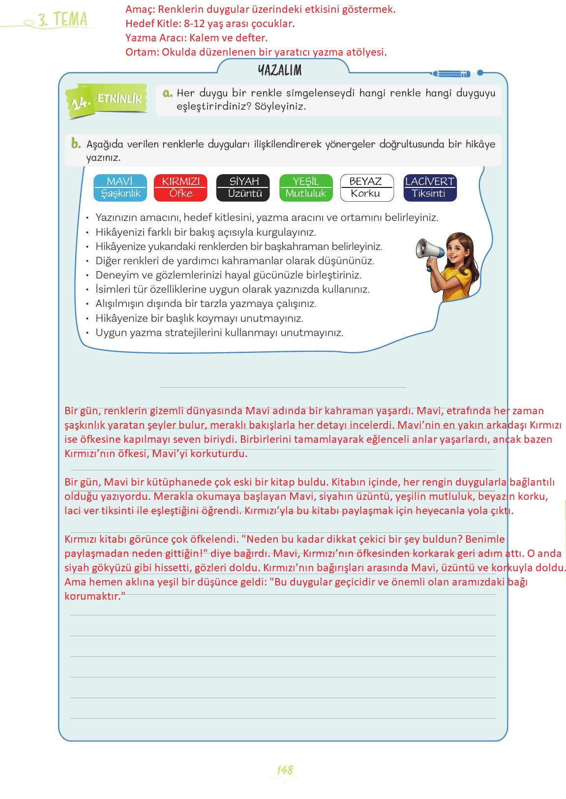 5. Sınıf Meb Yayınları Türkçe 1. Kitap Ders Kitabı Sayfa 148 Cevapları