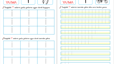 İ Sesi Okuma ve Yazma Etkinliği (Yeni Müfredata Uygun)