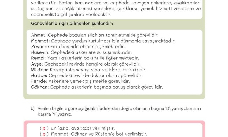 5. Sınıf Meb Yayınları Türkçe 1. Kitap Ders Kitabı Sayfa 132 Cevapları