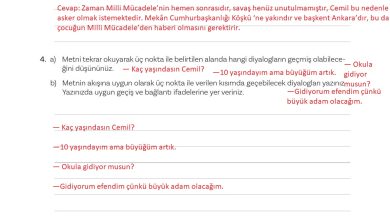 5. Sınıf Meb Yayınları Türkçe 1. Kitap Ders Kitabı Sayfa 131 Cevapları