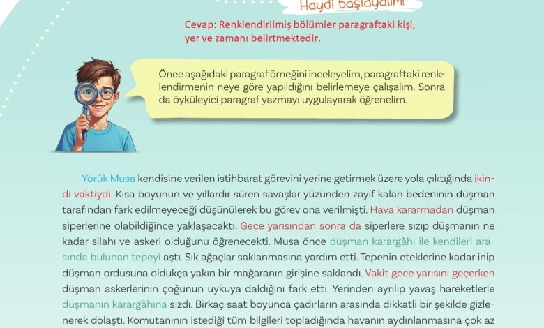 5. Sınıf Meb Yayınları Türkçe 1. Kitap Ders Kitabı Sayfa 108 Cevapları