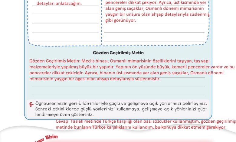 5. Sınıf Meb Yayınları Türkçe 1. Kitap Ders Kitabı Sayfa 89 Cevapları