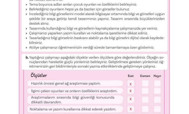 5. Sınıf Meb Yayınları Türkçe 1. Kitap Ders Kitabı Sayfa 73 Cevapları