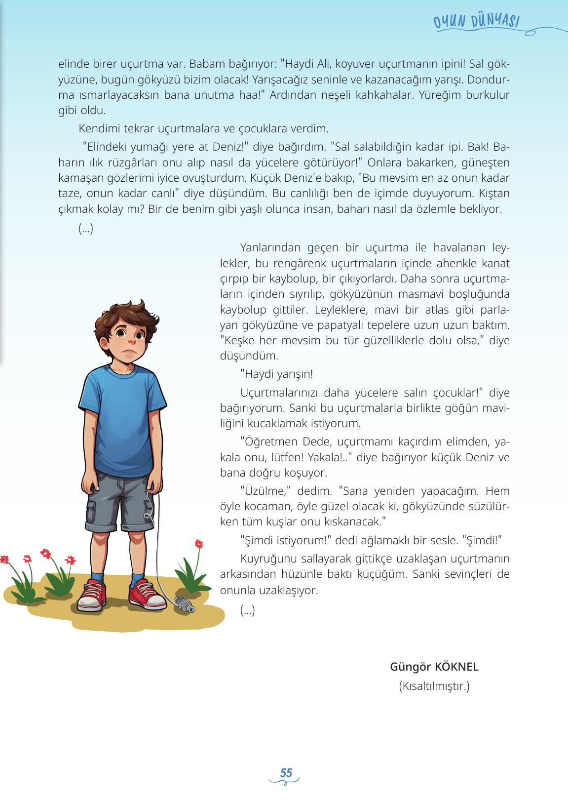 5. Sınıf Meb Yayınları Türkçe 1. Kitap Ders Kitabı Sayfa 55 Cevapları