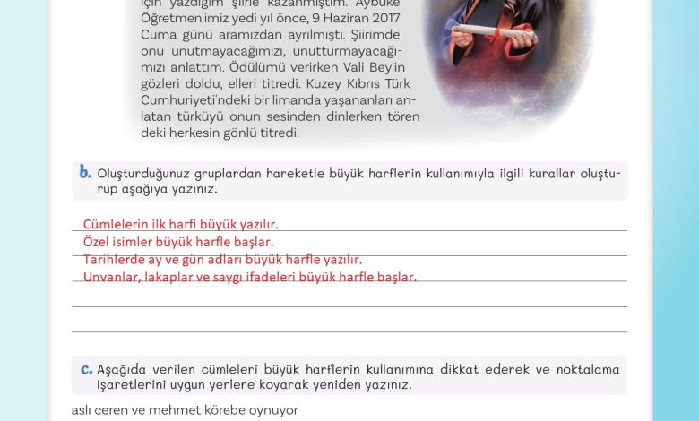 5. Sınıf Meb Yayınları Türkçe 1. Kitap Ders Kitabı Sayfa 47 Cevapları