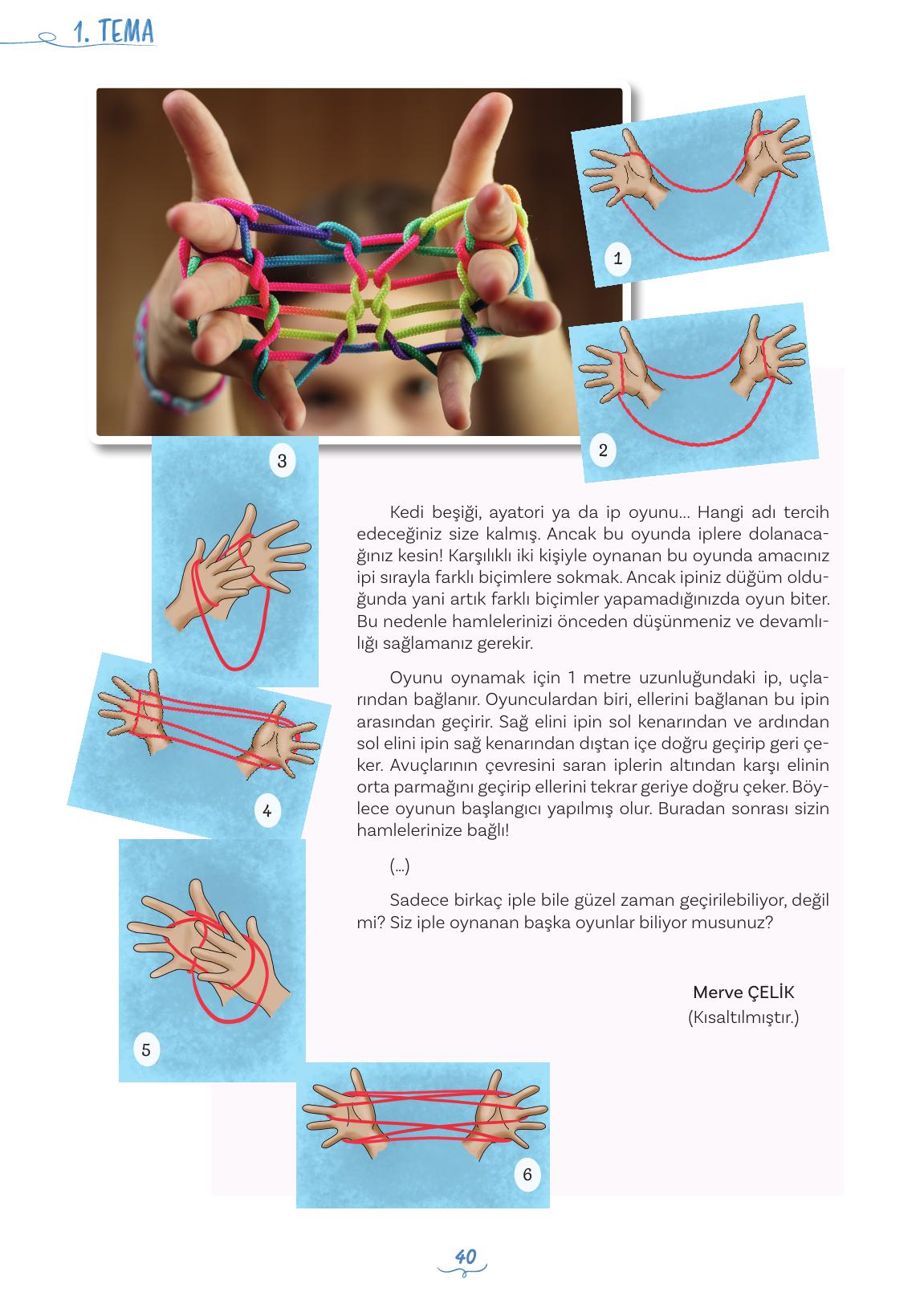 5. Sınıf Meb Yayınları Türkçe 1. Kitap Ders Kitabı Sayfa 40 Cevapları