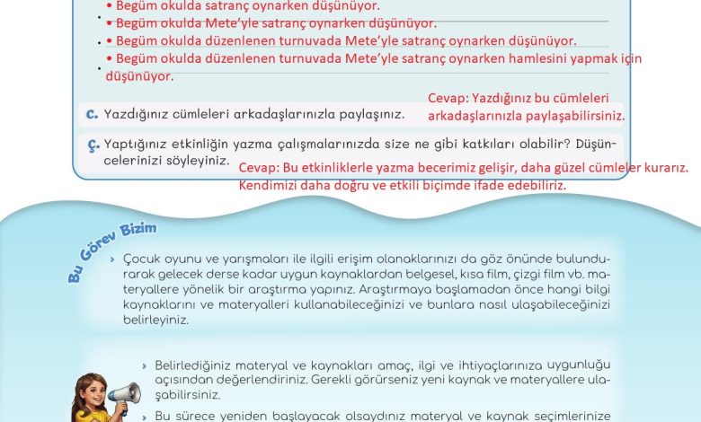 5. Sınıf Meb Yayınları Türkçe 1. Kitap Ders Kitabı Sayfa 17 Cevapları