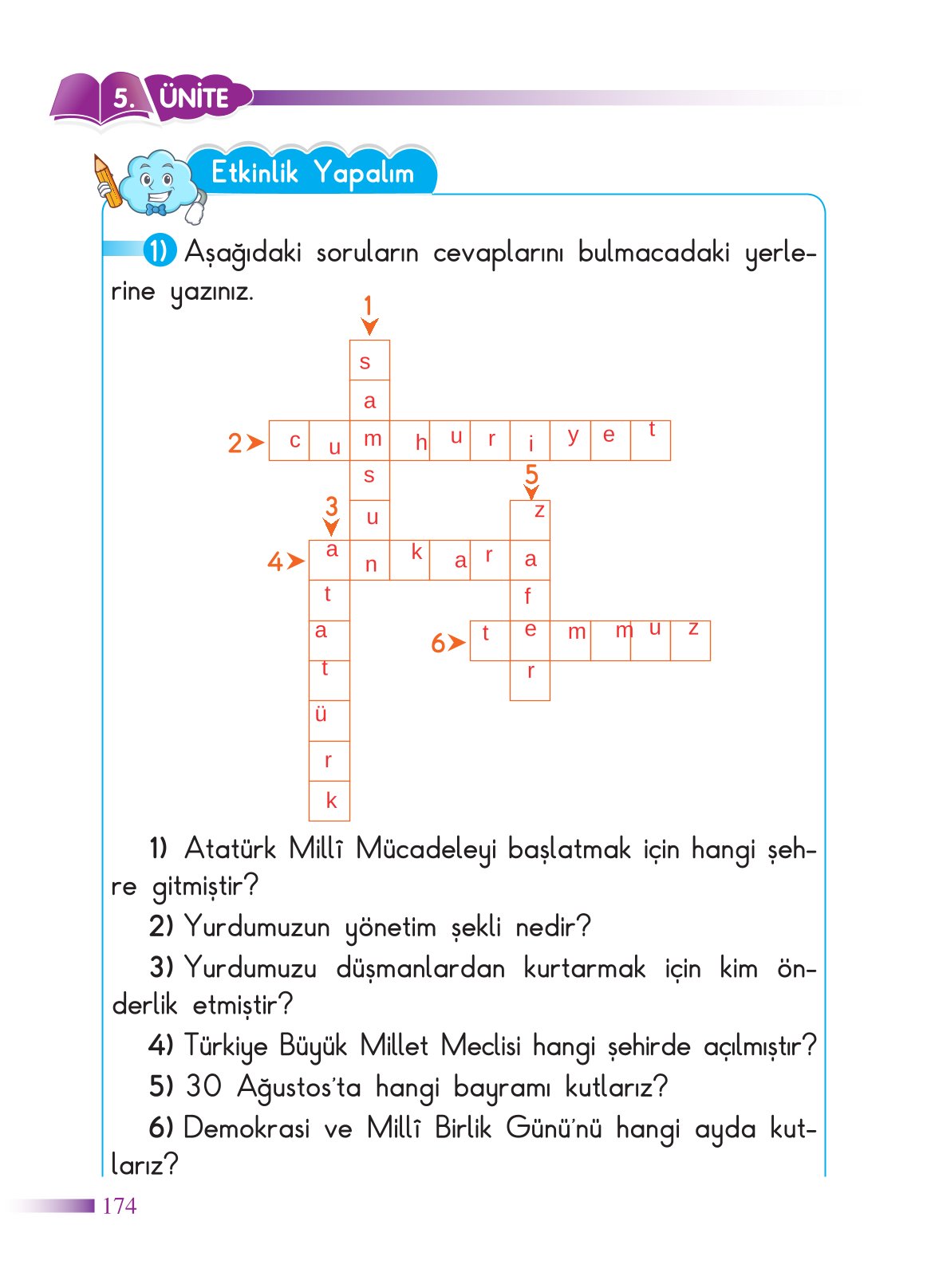 2. Sınıf Sdr Dikey Yayıncılık Hayat Bilgisi Ders Kitabı Sayfa 175 Cevapları