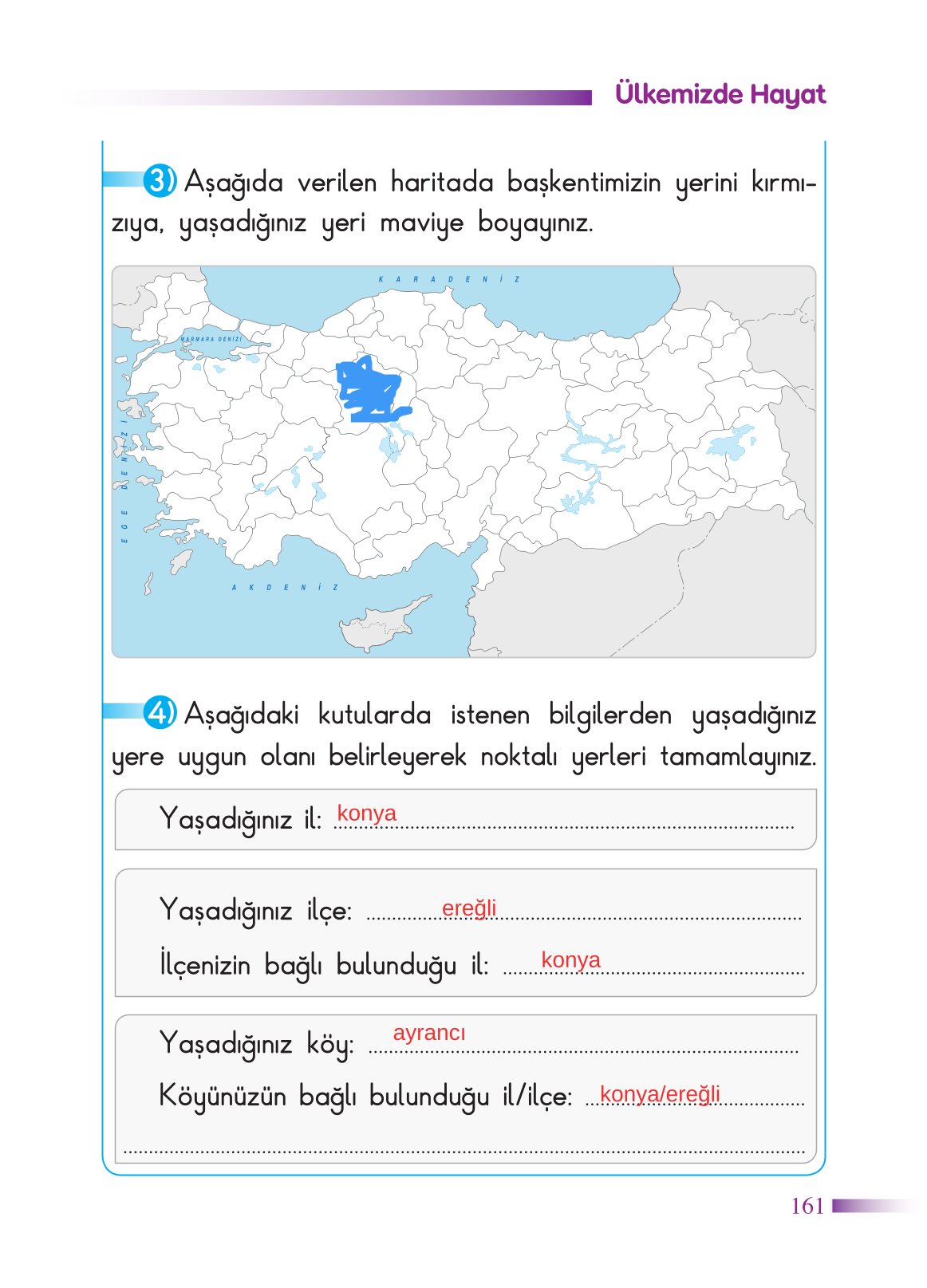 2. Sınıf Sdr Dikey Yayıncılık Hayat Bilgisi Ders Kitabı Sayfa 162 Cevapları