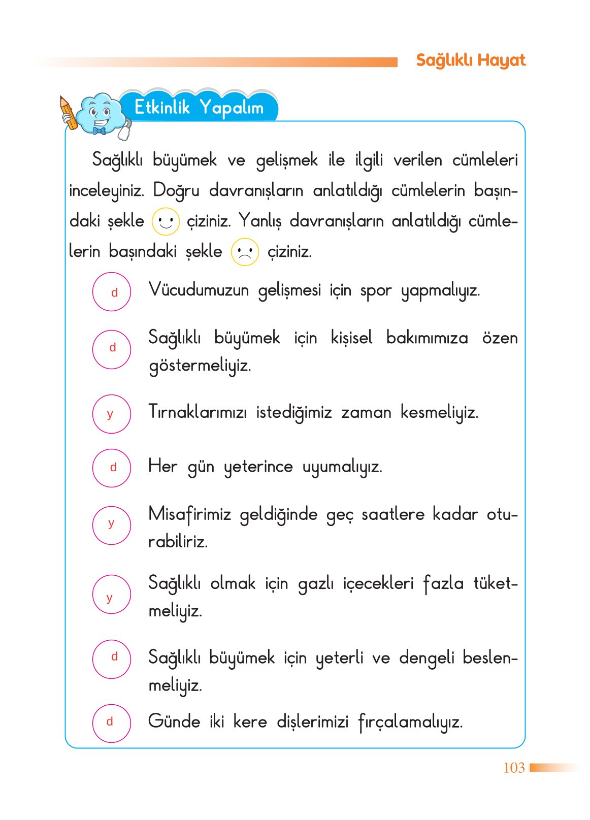 2. Sınıf Sdr Dikey Yayıncılık Hayat Bilgisi Ders Kitabı Sayfa 104 Cevapları