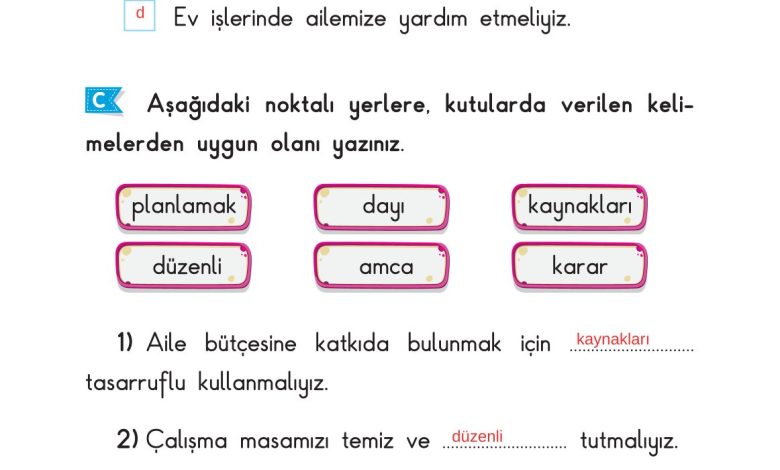 2. Sınıf Sdr Dikey Yayıncılık Hayat Bilgisi Ders Kitabı Sayfa 93 Cevapları