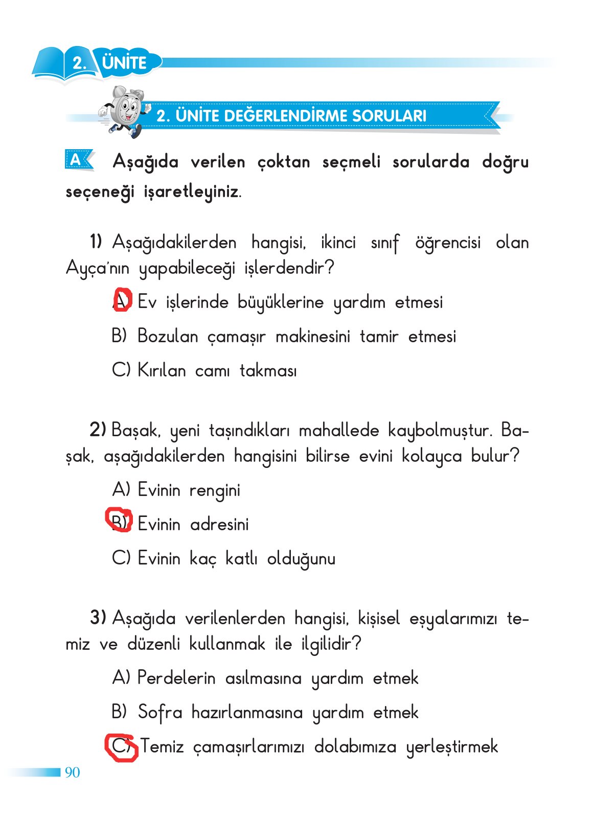 2. Sınıf Sdr Dikey Yayıncılık Hayat Bilgisi Ders Kitabı Sayfa 91 Cevapları