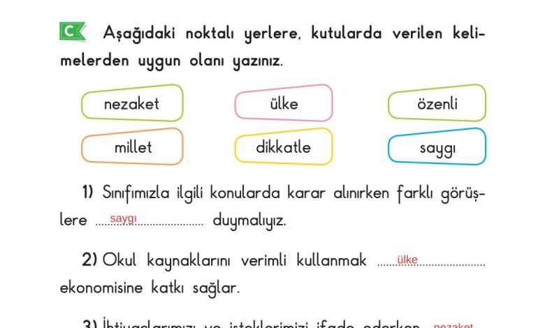 2. Sınıf Sdr Dikey Yayıncılık Hayat Bilgisi Ders Kitabı Sayfa 53 Cevapları