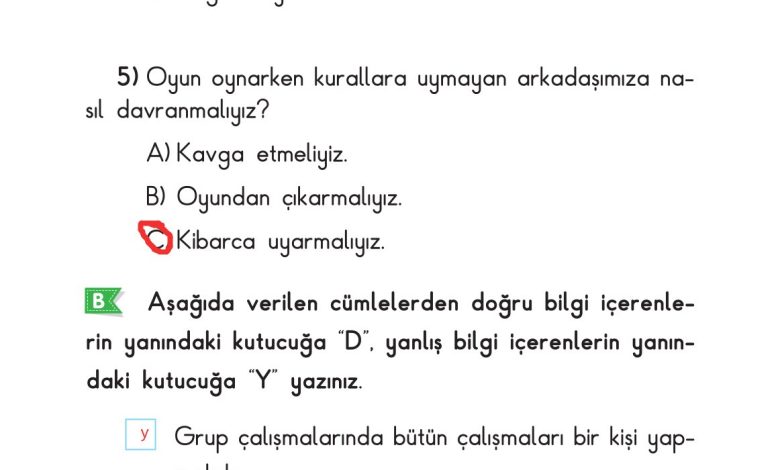 2. Sınıf Sdr Dikey Yayıncılık Hayat Bilgisi Ders Kitabı Sayfa 52 Cevapları