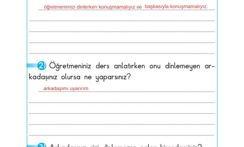 2. Sınıf Sdr Dikey Yayıncılık Hayat Bilgisi Ders Kitabı Sayfa 43 Cevapları