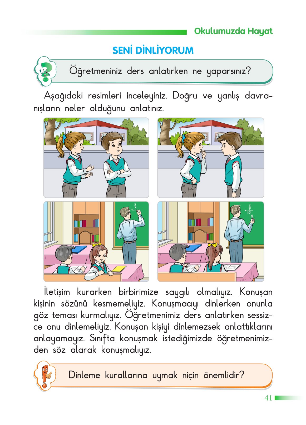 2. Sınıf Sdr Dikey Yayıncılık Hayat Bilgisi Ders Kitabı Sayfa 42 Cevapları