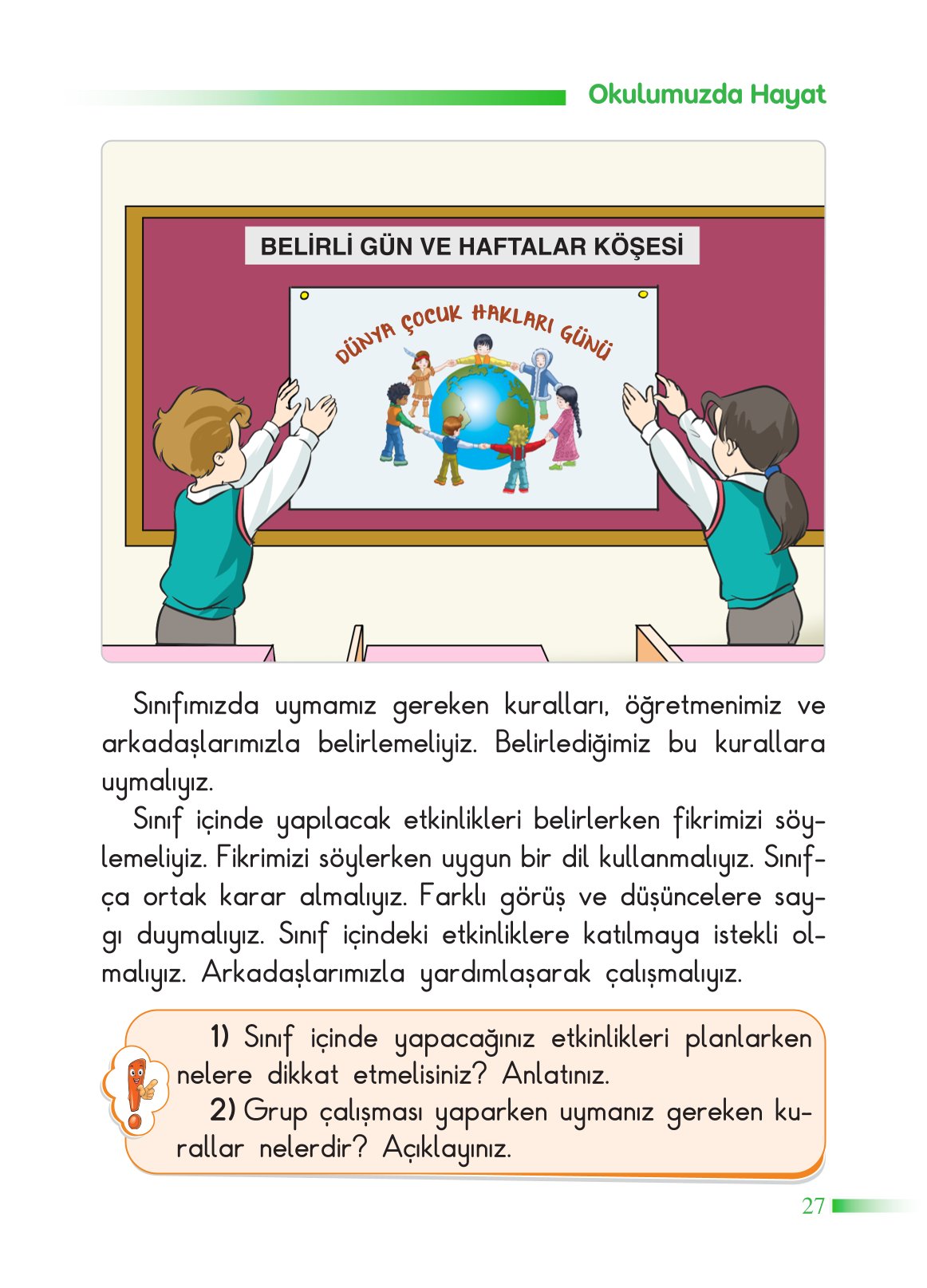 2. Sınıf Sdr Dikey Yayıncılık Hayat Bilgisi Ders Kitabı Sayfa 28 Cevapları