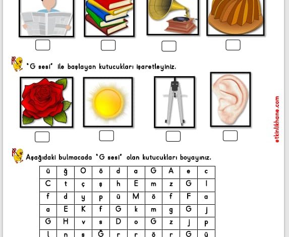 “G Sesi” Hissetme ve Tanıma Etkinlikleri