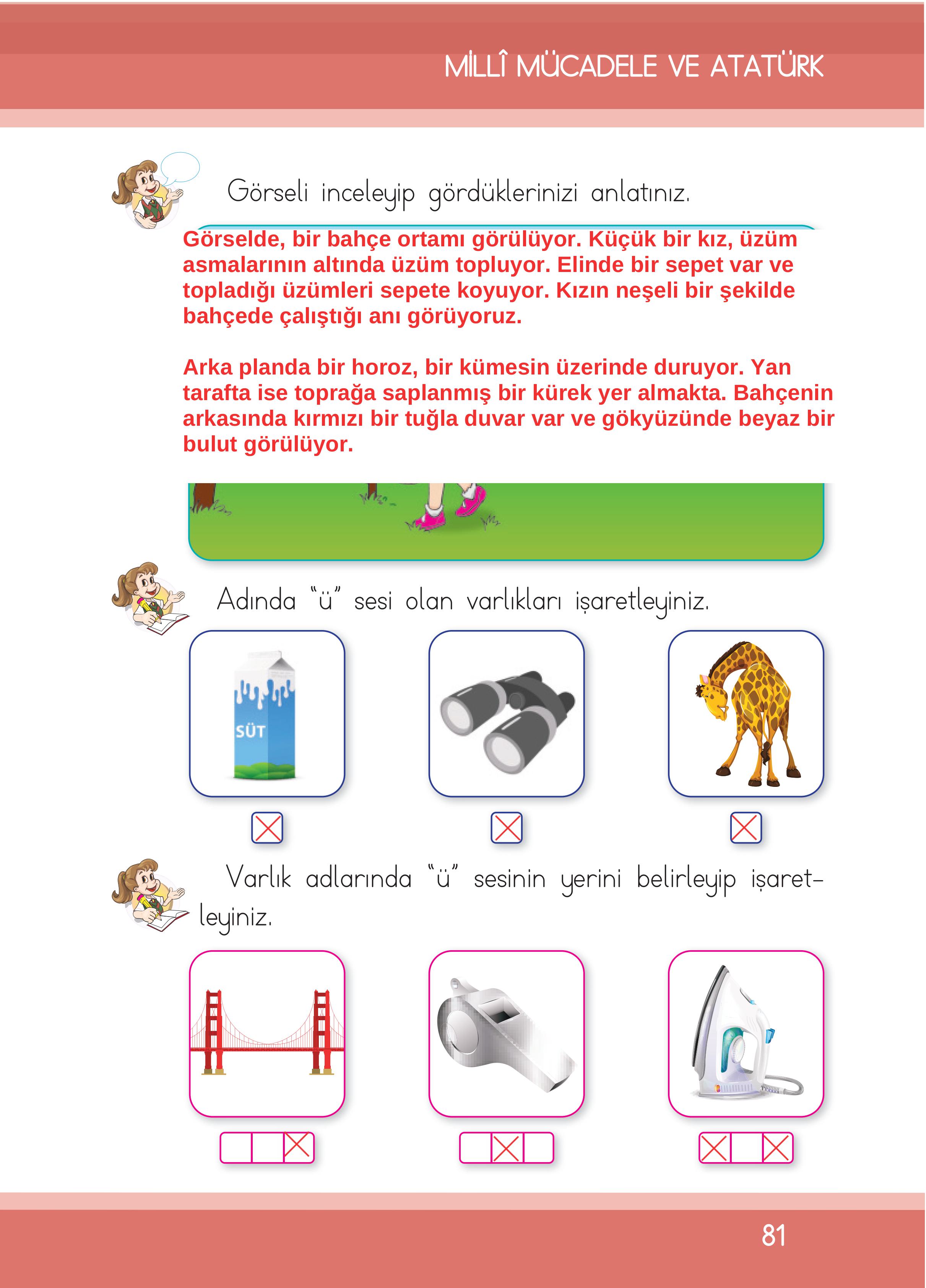 1. Sınıf İlke Yayınları İlk Okuma Yazma Kitabı Ders Kitabı Sayfa 81 Cevapları