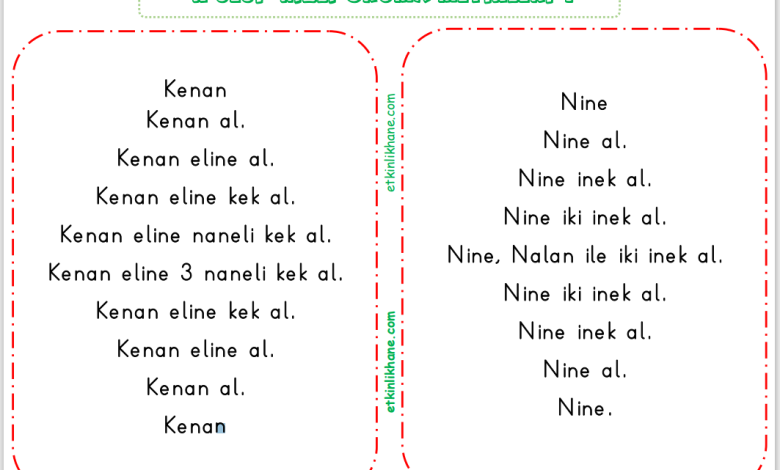 “N Sesi” Hızlı Okuma Metinleri