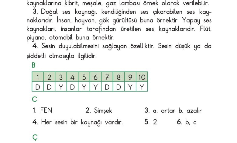 3. Sınıf Sdr Dikey Yayıncılık Fen Bilimleri Ders Kitabı Sayfa 215 Cevapları