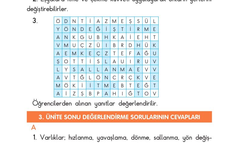 3. Sınıf Sdr Dikey Yayıncılık Fen Bilimleri Ders Kitabı Sayfa 211 Cevapları