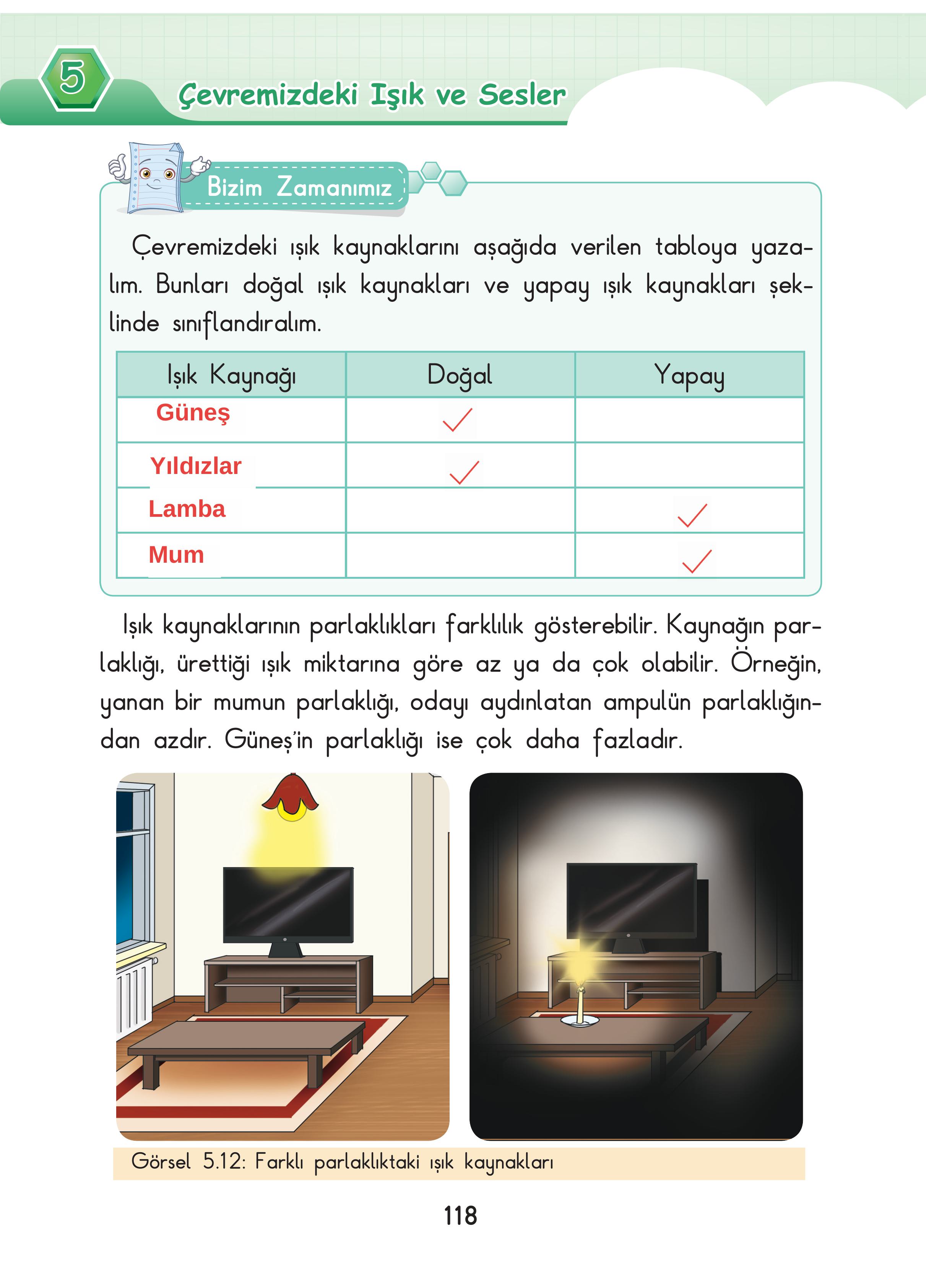 3. Sınıf Sdr Dikey Yayıncılık Fen Bilimleri Ders Kitabı Sayfa 118 Cevapları