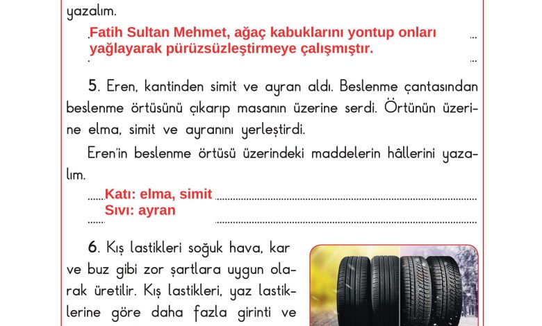 3. Sınıf Sdr Dikey Yayıncılık Fen Bilimleri Ders Kitabı Sayfa 105 Cevapları