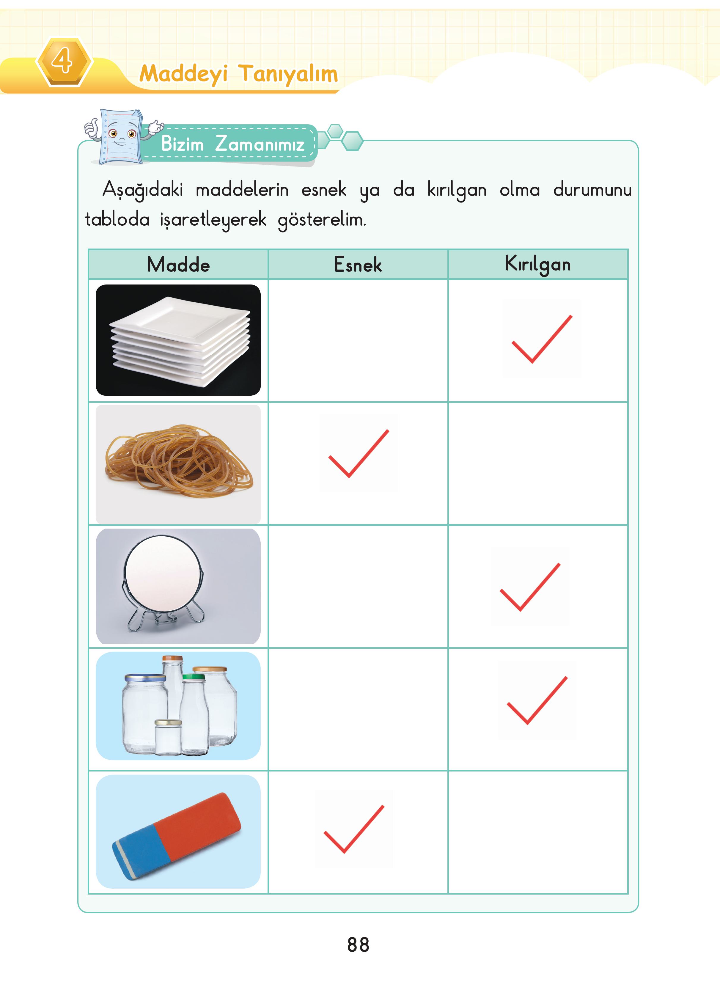 3. Sınıf Sdr Dikey Yayıncılık Fen Bilimleri Ders Kitabı Sayfa 88 Cevapları