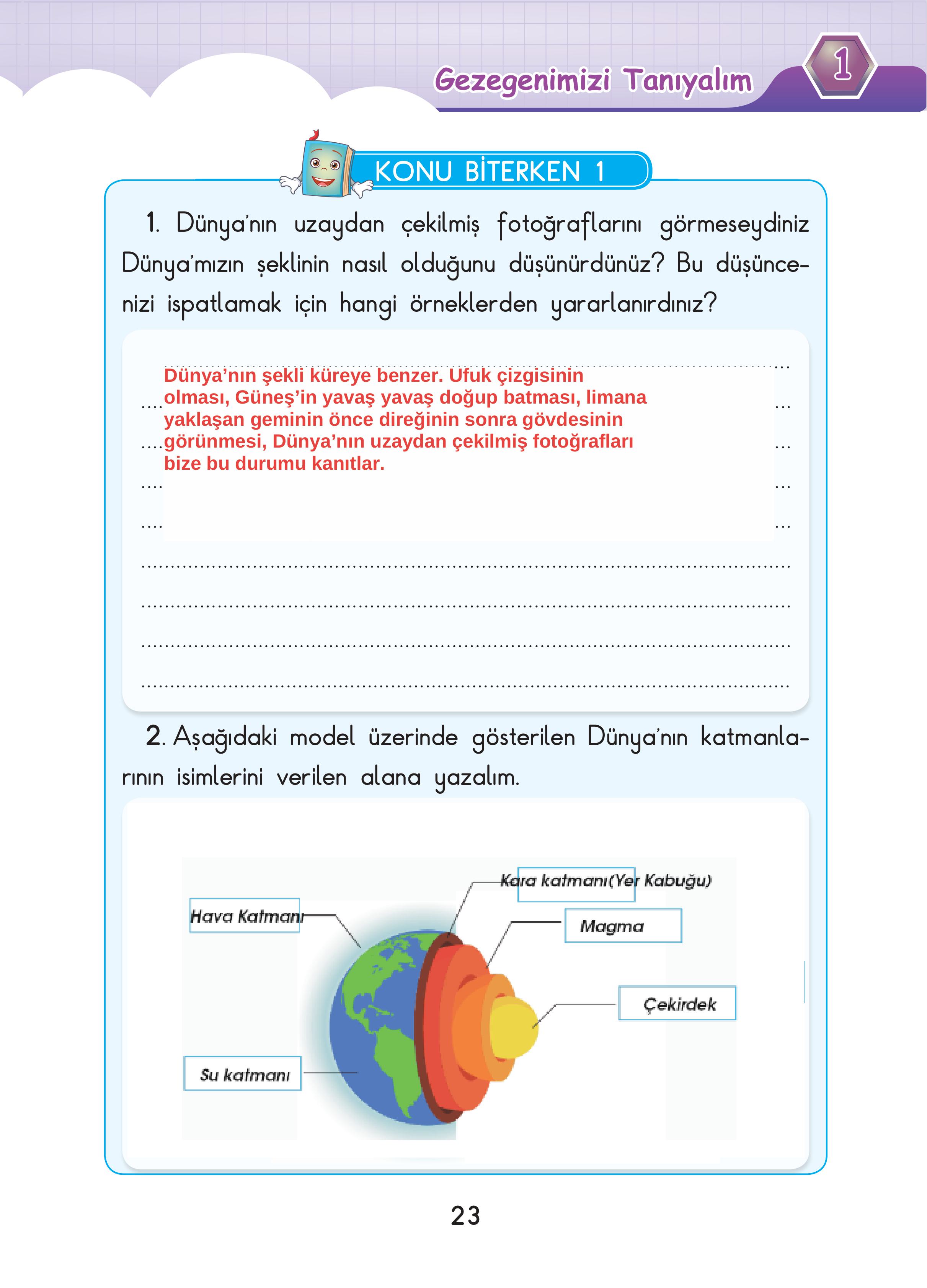 3. Sınıf Sdr Dikey Yayıncılık Fen Bilimleri Ders Kitabı Sayfa 23 Cevapları