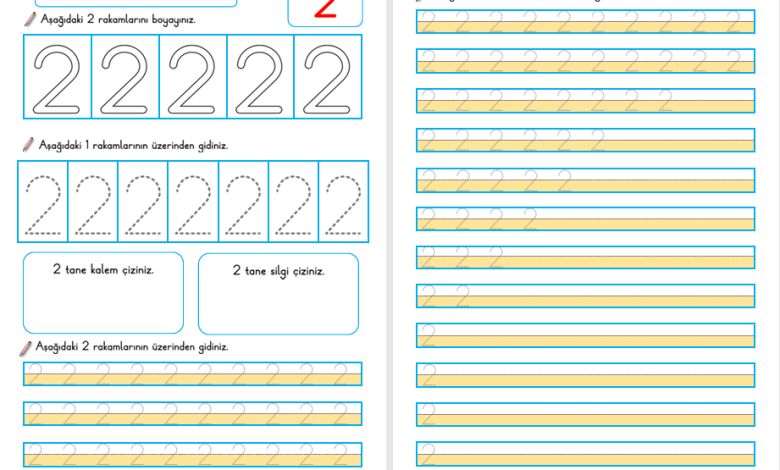 2 Rakamı Öğretimi (Yeni Müfredata Uygun)