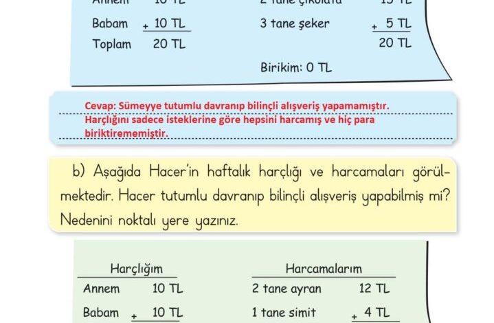 2. Sınıf Hayat Bilgisi Ata Yayıncılık Sayfa 44 Cevapları