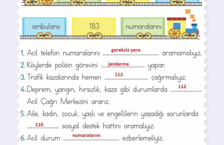 2. Sınıf Hayat Bilgisi Meb Yayınları Sayfa 156 Cevapları