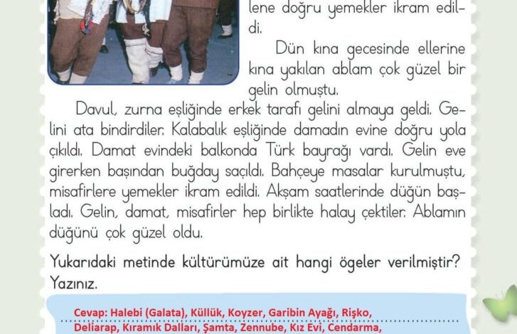 2. Sınıf Hayat Bilgisi Meb Yayınları Sayfa 195 Cevapları